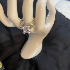 Cz white gold filled 8 ct engagement ring